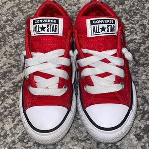 Red Converse Shoes. Low top